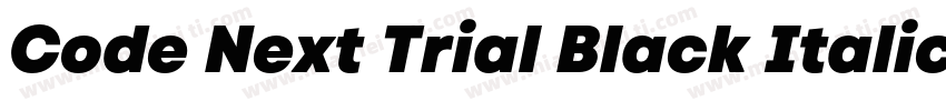 Code Next Trial Black Italic字体转换